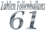 Folienballons Zahl 61