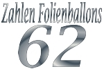 Folienballons Zahl 62