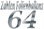 Folienballons Zahl 64