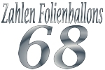 Folienballons Zahl 68