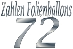 Folienballons Zahl 72