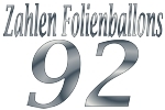 Folienballons Zahl 92