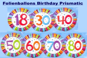Folienballons Geburtstag, Birthday Prismatic