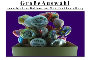 Folienballons "Große Auswahl"