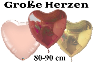 Folienballons Herzen 80-90 cm