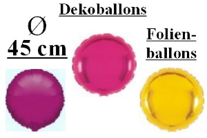Folienballons Rund 45 cm