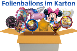 Luftballons mit Helium im Karton (Sortimente 3-5-7-10-20 Stück)