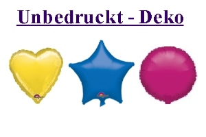 Folienballons, unbedruckt (ungefüllt)