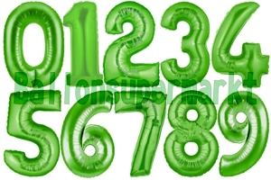 Luftballons aus Folie große Zahlen, 100 cm, Grün