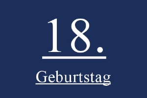 Geburtstagsdekoration, Dekoration und Luftballons zum 18. Geburtstag