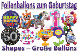 Geburtstag Folienballons Shapes Große Ballons (inkl. Helium)