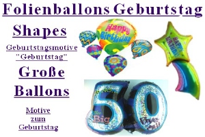 Geburtstag Folienballons Shapes Große Ballons (ohne Helium)
