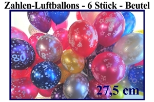 Geburtstagsballons 6er Beutel