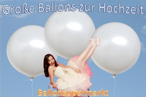 Große runde Ballons zur Hochzeit