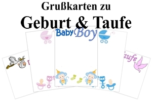 Grußkarten zu Geburt & Taufe