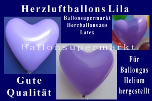 Herzluftballons Lila