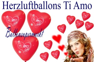 Herzluftballons Ti Amo