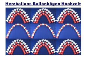 Hochzeit, Herzballons, Ballonbögen