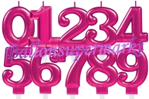 Pink Celebration Zahlen Geburtstagskerzen