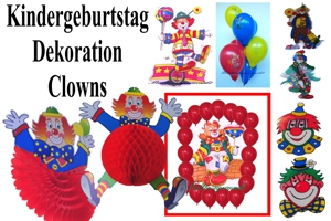Kindergeburtstag Dekoration Clowns