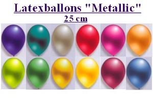 Luftballons 25 cm Metallic 