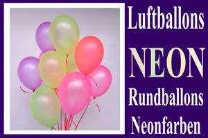 Luftballons Neonfarben