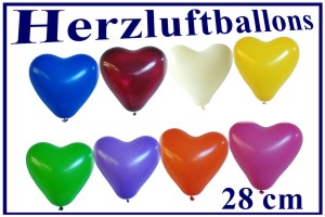 Herzluftballons 28 cm