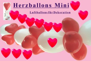 Herzluftballons 12-14 cm