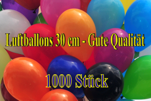 Luftballons 30 cm - Gute Qualität - 1000 Stück