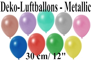 Deko-Luftballons 30 cm Metallic