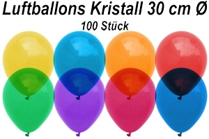 Luftballons Kristall 30 cm - 100 Stück Beutel