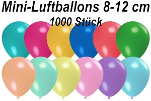 Luftballons Pastell, 8-12 cm 5", 1000 Stück