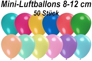 Luftballons Pastell, 8-12 cm 5", 50 Stück