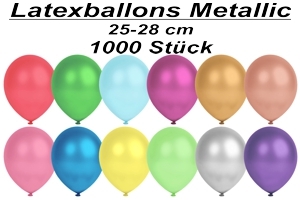 Luftballons Metallic, 25-28 cm - 1000 Stück
