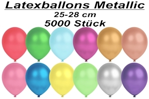 Luftballons Metallic, 25-28 cm - 5000 Stück