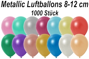Luftballons Metallic, 8-12 cm, 5", 1000 Stück