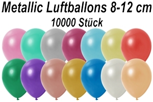 Luftballons Metallic, 8-12 cm, 5", 10000 Stück