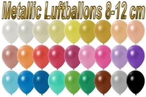 Luftballons Metallic, 8-12 cm, 5"