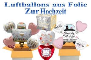 Luftballons aus Folie zur Hochzeit