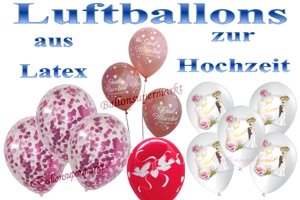 Luftballons aus Latex zur Hochzeit