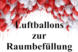 Luftballons zur Raumbefüllung