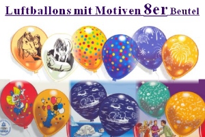 Luftballons: Motive, 23-25 cm Ø