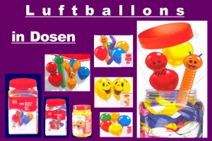 Luftballons in Dosen