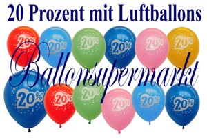 Luftballons 20 Prozent