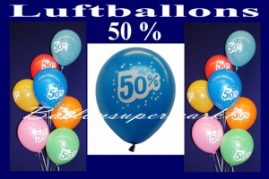 Luftballons 50 Prozent