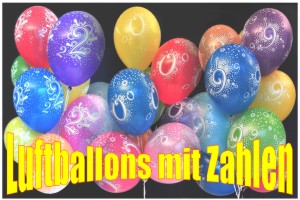 Luftballons mit Zahlen