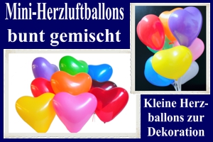 Herzluftballons-Mini-Bunt-Gemischt