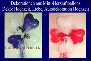 Mini-Herzluftballons-Dekorationen