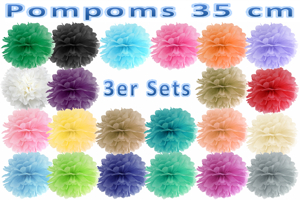 Pompoms 35 cm, 3er Sets