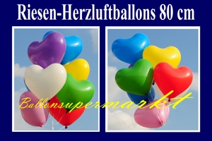 Herzluftballons 80 cm